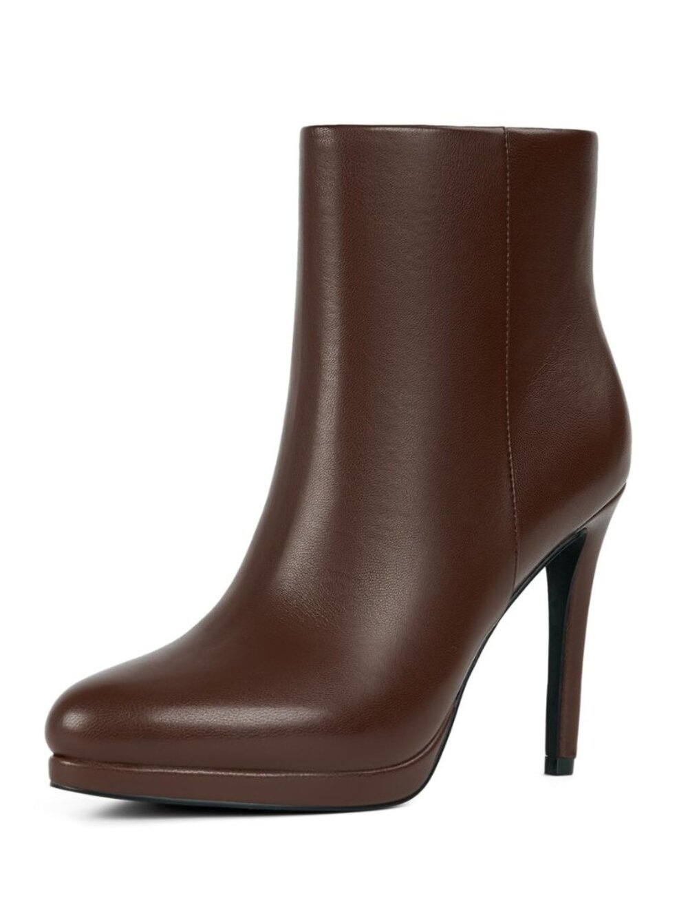 Ankle Boots for Women Round Toe Stiletto Heel Platform Booties